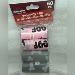 Greenbrier Kennel Club Pink and Gray Dog Waste Bags